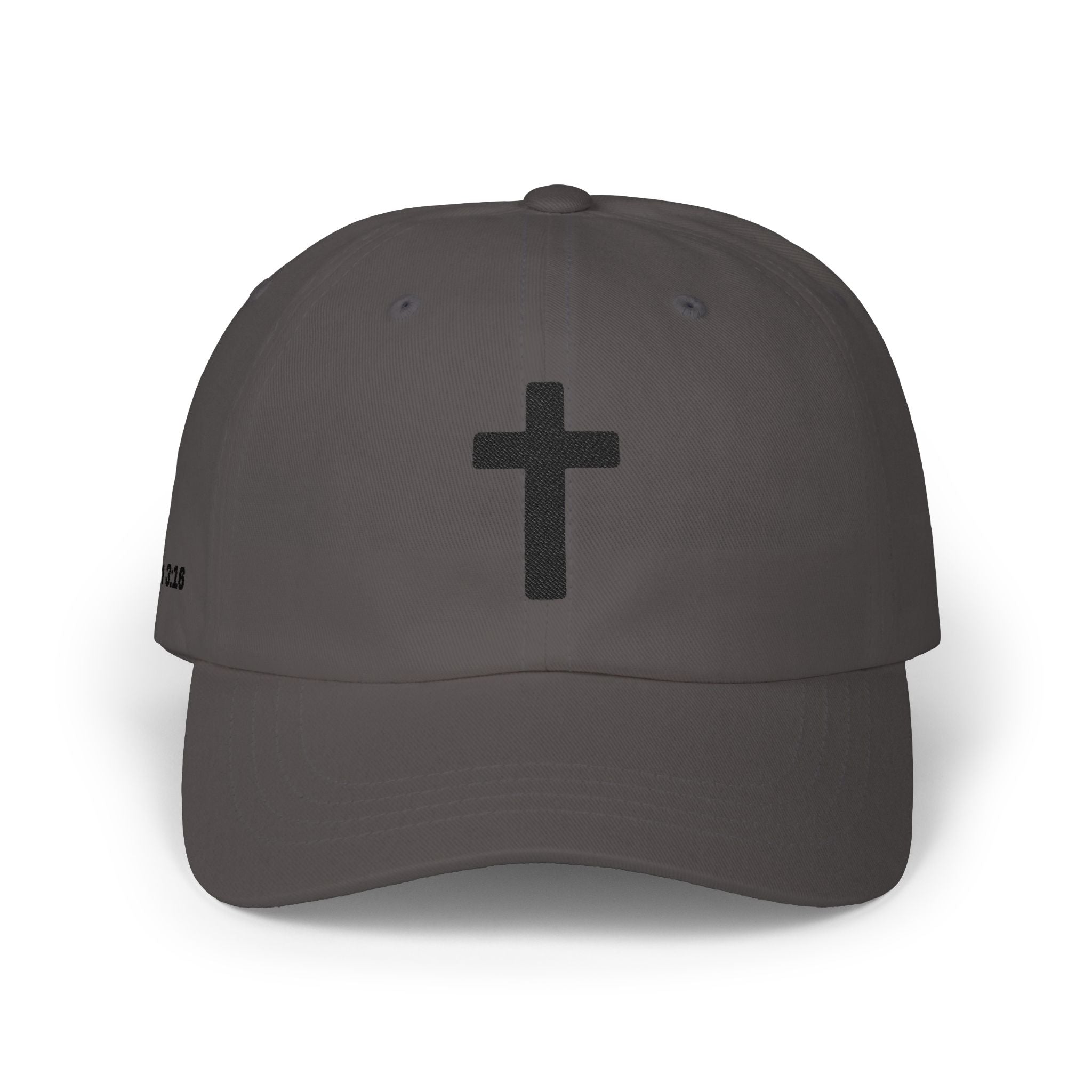 Christian Cross Dad Cap — Minimal Embroidered Faith Baseball Hat