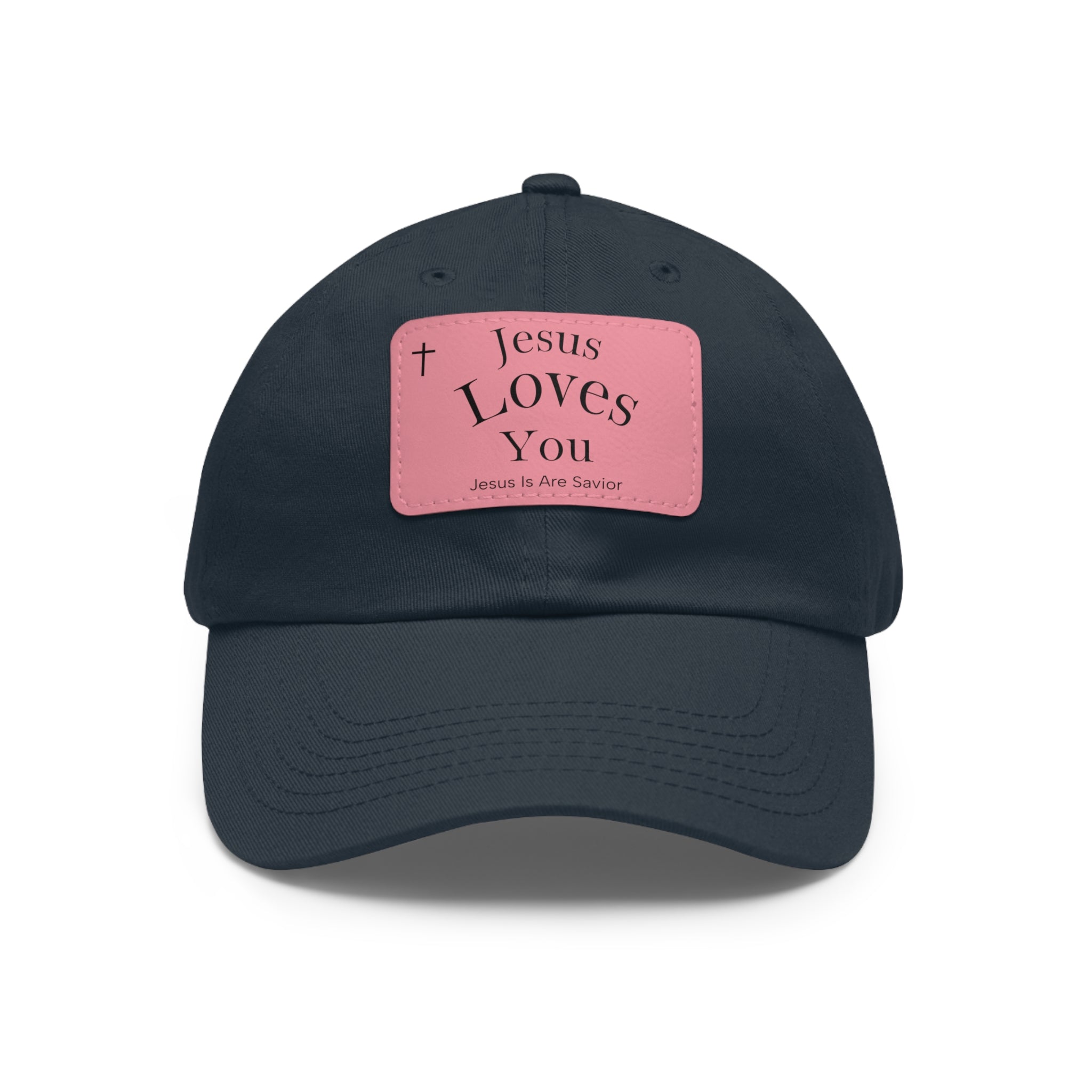 Jesus Loves You Leather Patch Dad Hat — Faith Baseball Cap